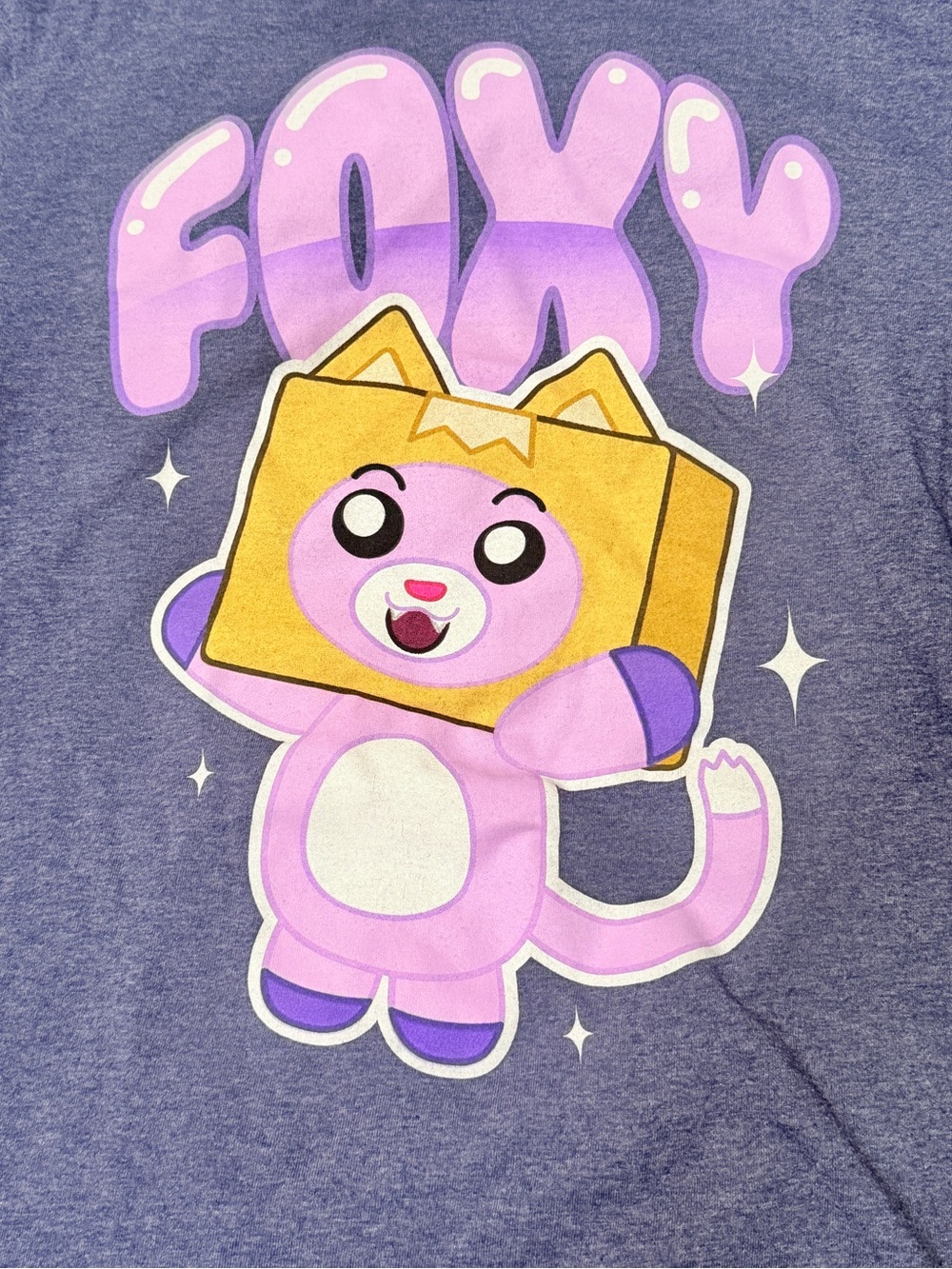 Lankey box Glittering Foxy Youth Large 14/16 or women small graphic tee